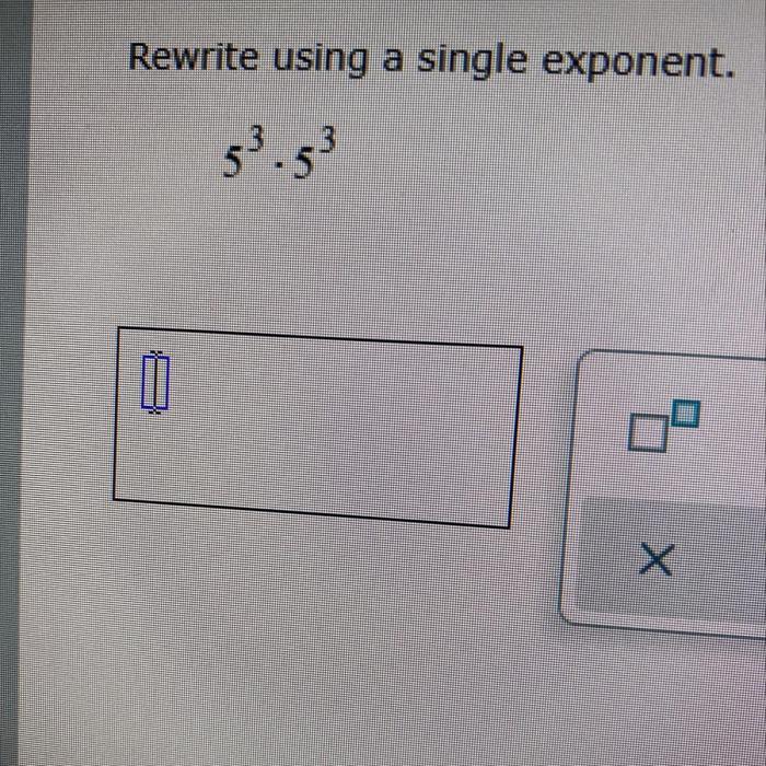 Exponents simplifying rewrite