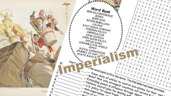 Imperialism word search answer key