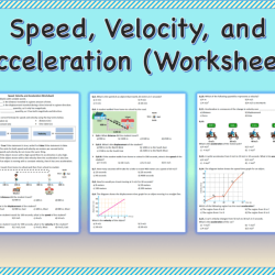 Worksheet about speed velocity and acceleration