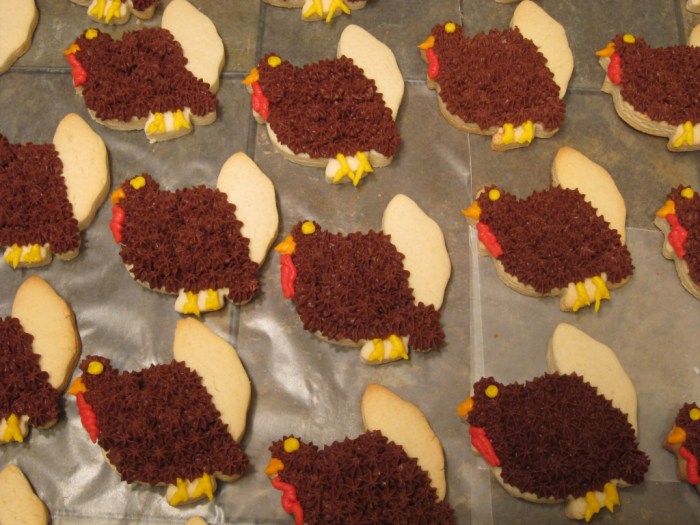 I made blank shaped cookies for thanksgiving